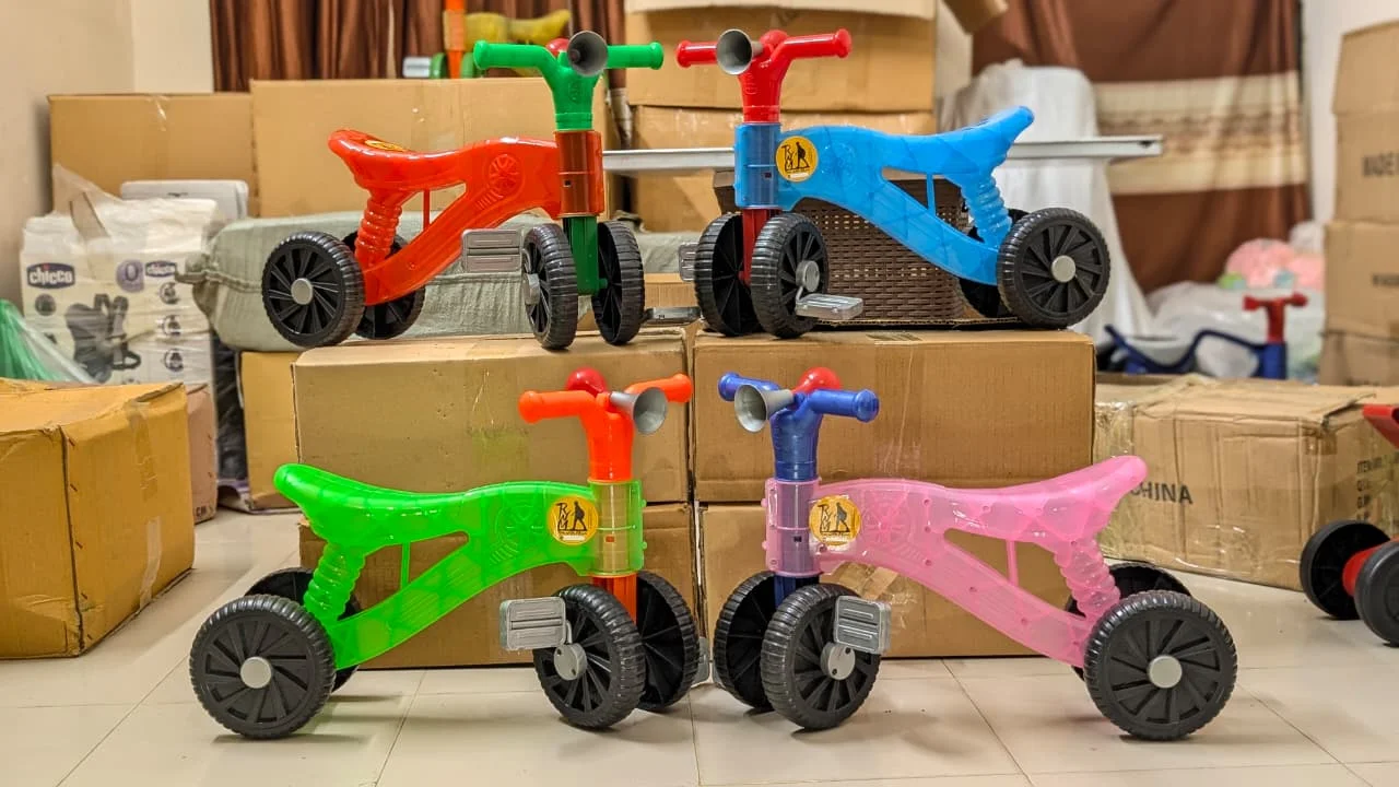 Export quality Baby cycle (With pedal) উন্নতমানের বেবি সাইকেল, প্যাডেলসহ